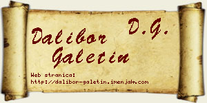 Dalibor Galetin vizit kartica
